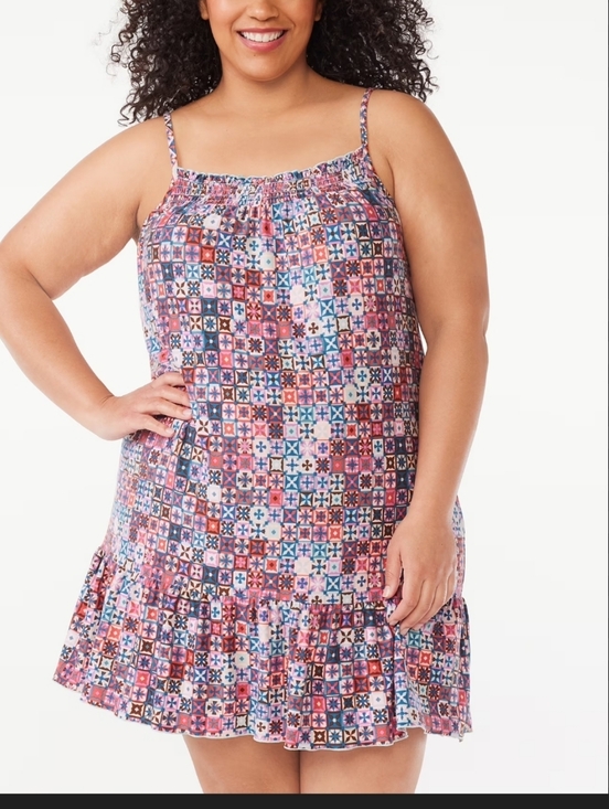 Joyspun Dresses & Skirts - Joyspun Stretch Smocked Chemise Lounge Dress